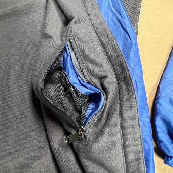 Marmot Blue Lightweight Full Zip Jacket Lined Small Pit Vents Outdoor Hiking - Picture 9 of 14